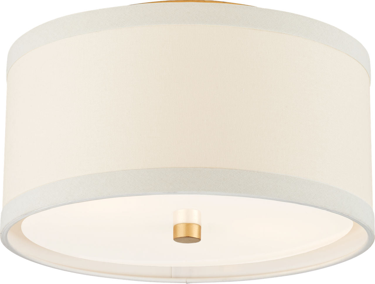Walker Small Flush Mount | Gild | Cream Linen