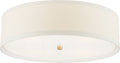 Walker Large Flush Mount | Gild | Cream Linen Shade