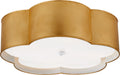 Bryce Large Flower Flush Mount | Gild and White | Frosted Acrylic