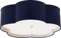Bryce Large Flower Flush Mount | French Navy and White | Frosted Acrylic