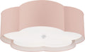 Bryce Large Flower Flush Mount | Pink and White | Frosted Acrylic