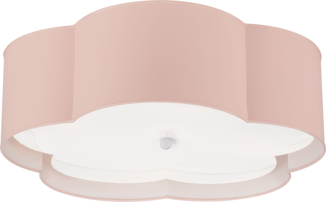 Bryce Large Flower Flush Mount | Pink and White | Frosted Acrylic
