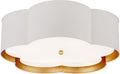 Bryce Large Flower Flush Mount | White and Gild | Frosted Acrylic