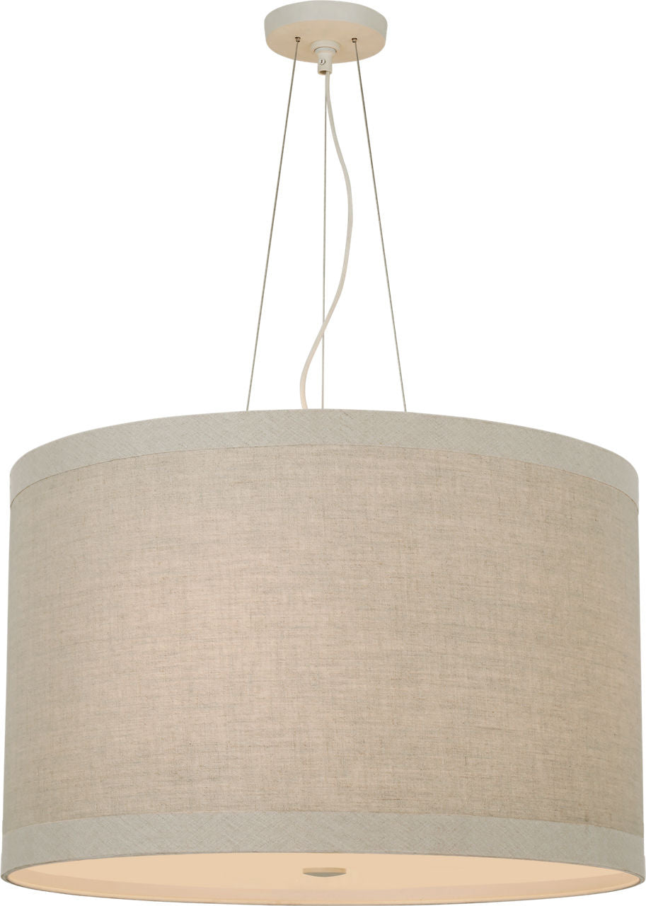 Walker Medium Hanging Shade | Light Cream | Natural Linen Shade