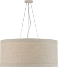 Walker Large Hanging Shade | Light Cream | Natural Linen Shade