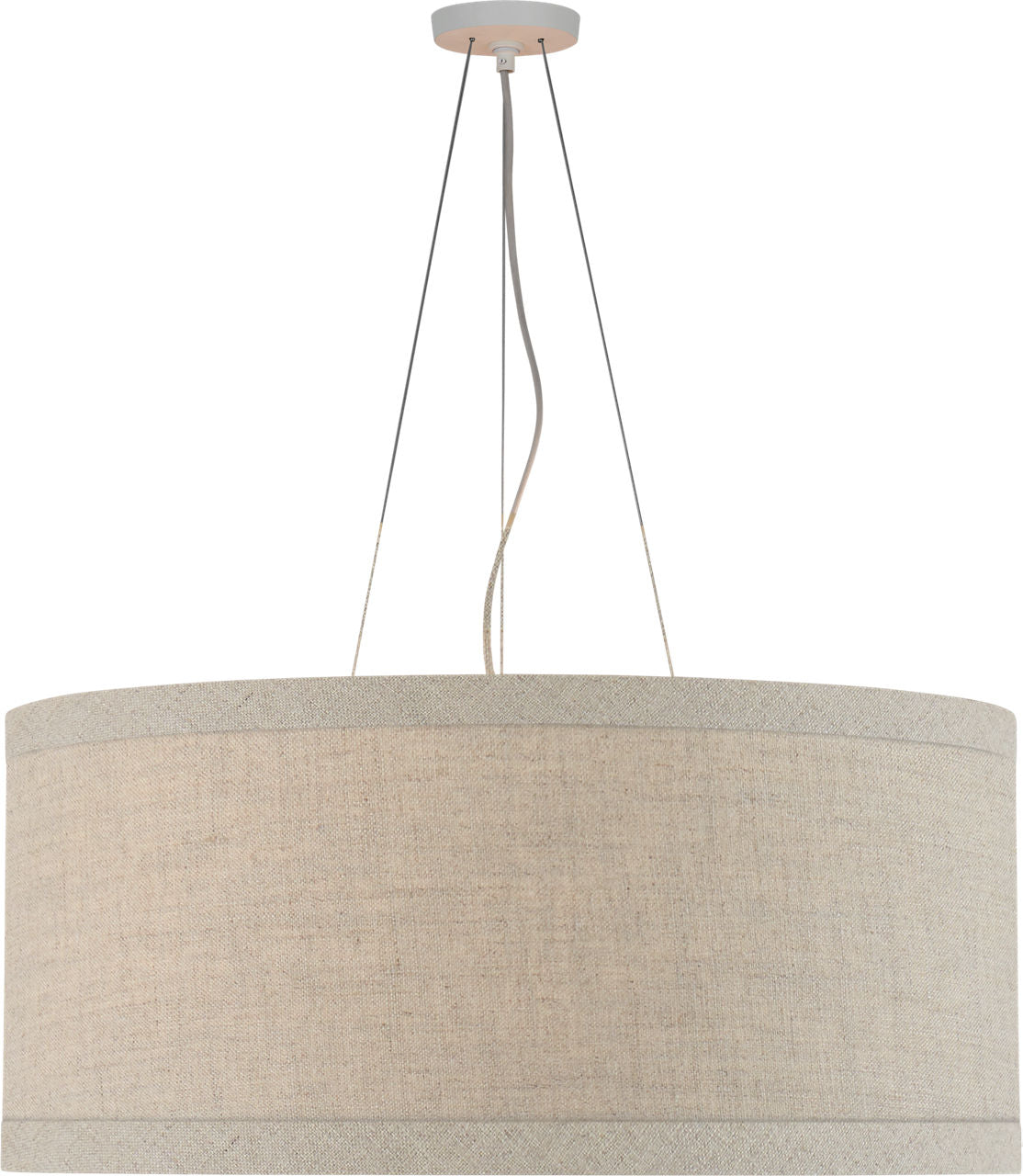 Walker Large Hanging Shade | Light Cream | Natural Linen Shade