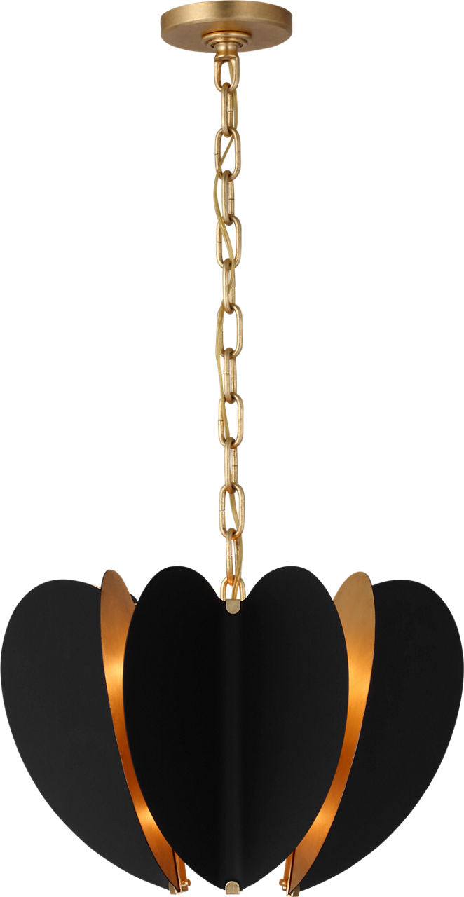 Danes Small Chandelier | Matte Black and Gild