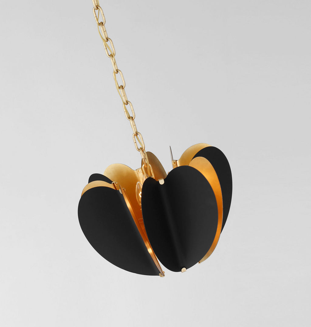 Danes Small Chandelier | Matte Black and Gild