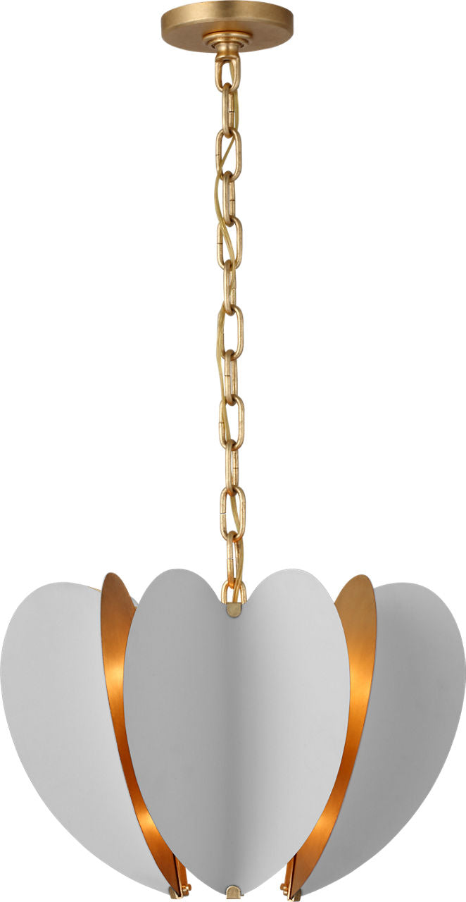 Danes Small Chandelier | Matte White and Gild
