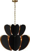 Danes Two Tier Chandelier | Matte Black and Gild