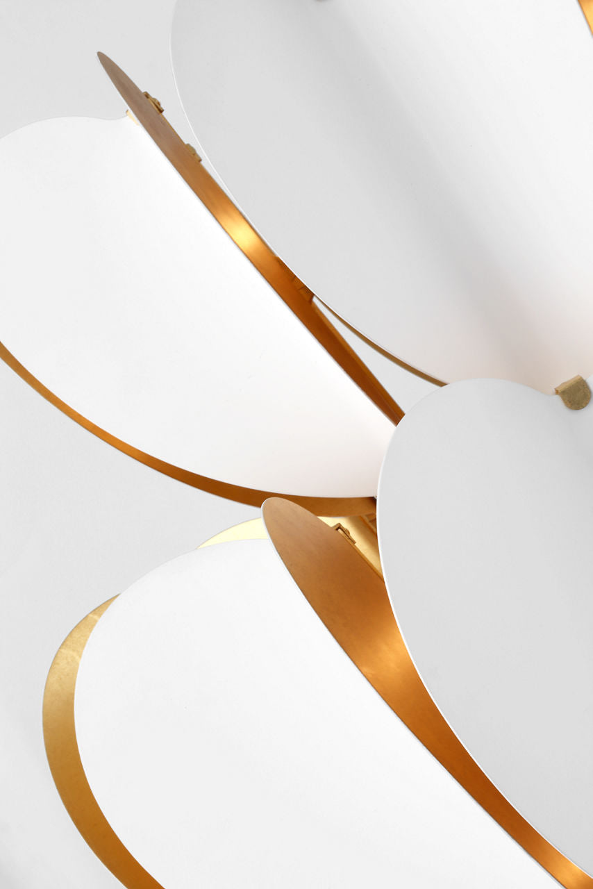 Danes Two Tier Chandelier | Matte White and Gild