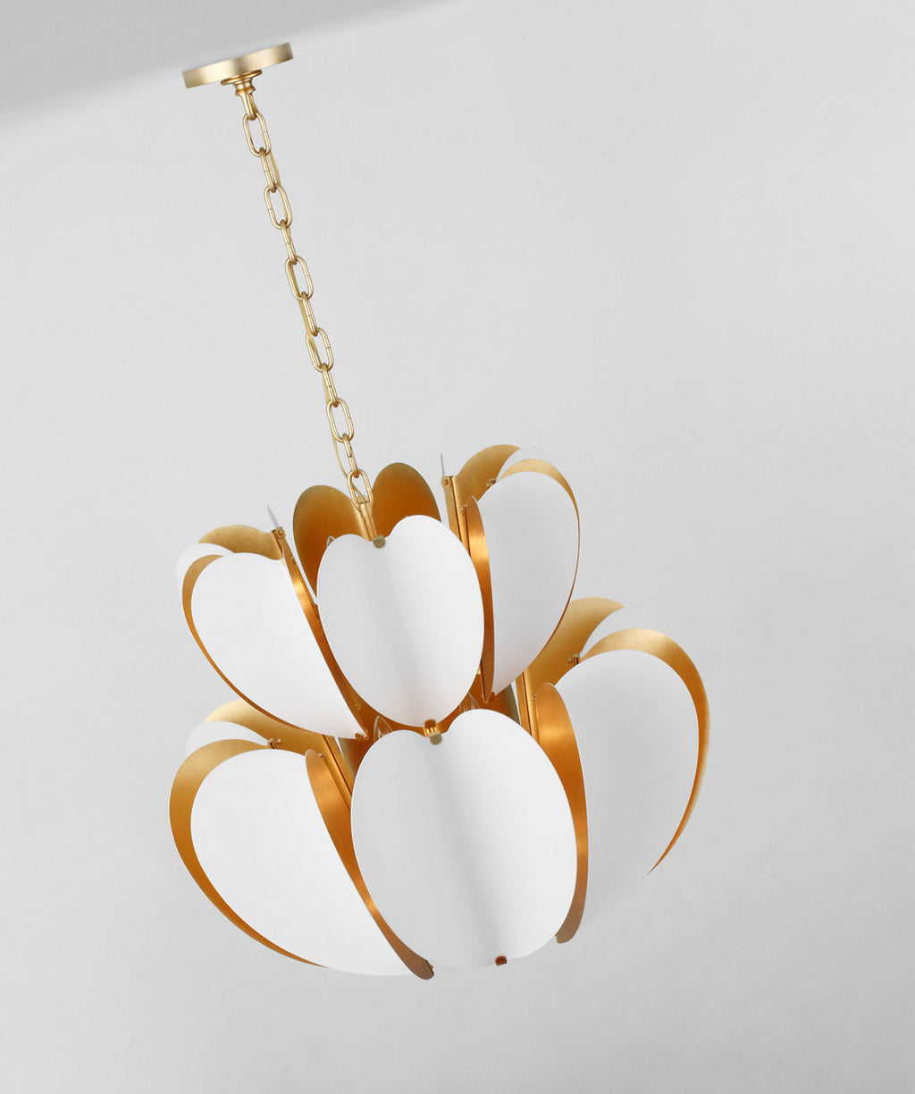 Danes Two Tier Chandelier | Matte White and Gild