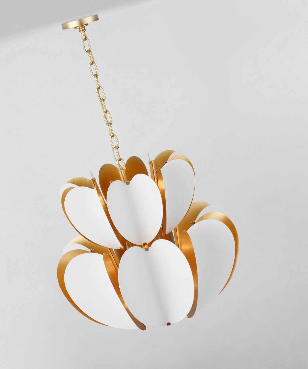 Danes Two Tier Chandelier | Matte White and Gild