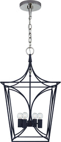 Cavanagh Small Lantern | French Navy and Polished Nickel