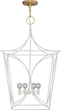 Cavanagh Medium Lantern | Light Cream and Gild