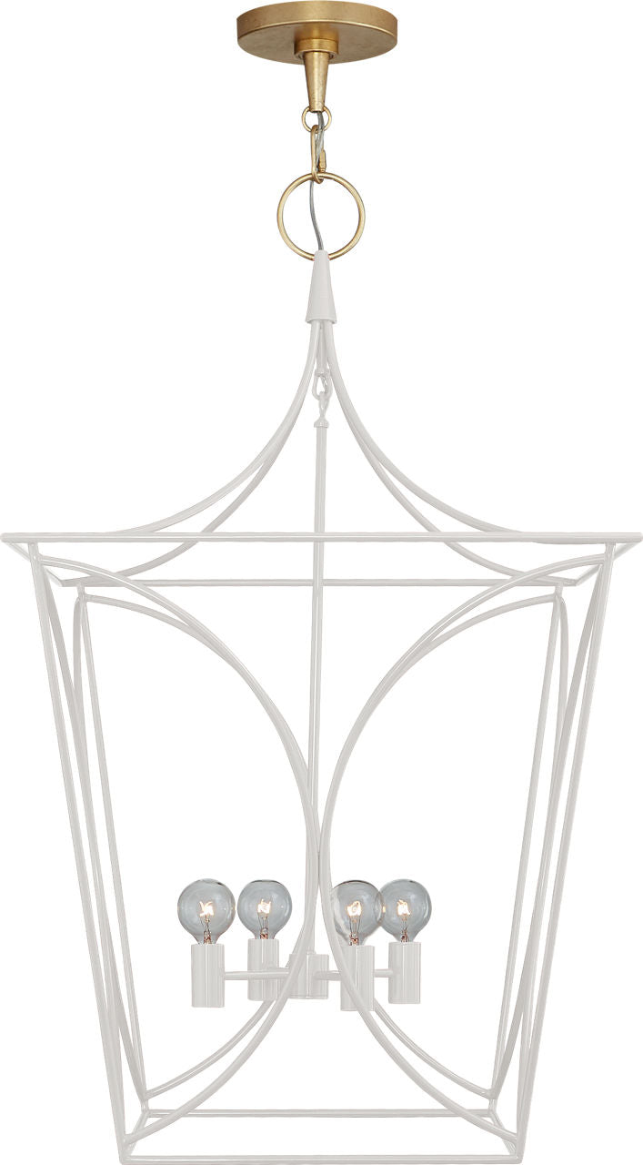 Cavanagh Medium Lantern | Light Cream and Gild