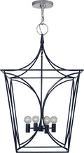 Cavanagh Medium Lantern | French Navy and Polished Nickel