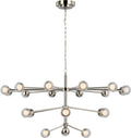 Alloway Large Chandelier | Polished Nickel | Clear Glass