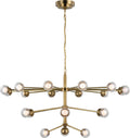 Alloway Large Chandelier | Soft Brass | Clear Glass