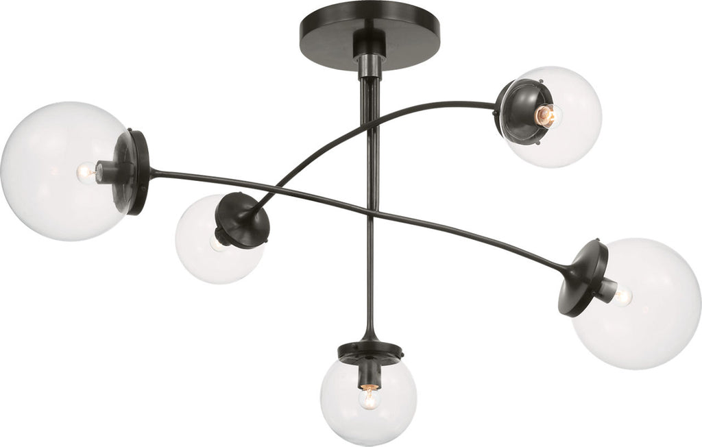 Prescott Medium Mobile Chandelier | Bronze | Clear Glass