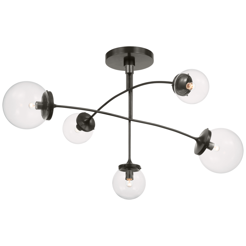 Prescott Medium Mobile Chandelier | Bronze | Clear Glass