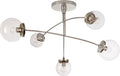 Prescott Medium Mobile Chandelier | Polished Nickel | Clear Glass