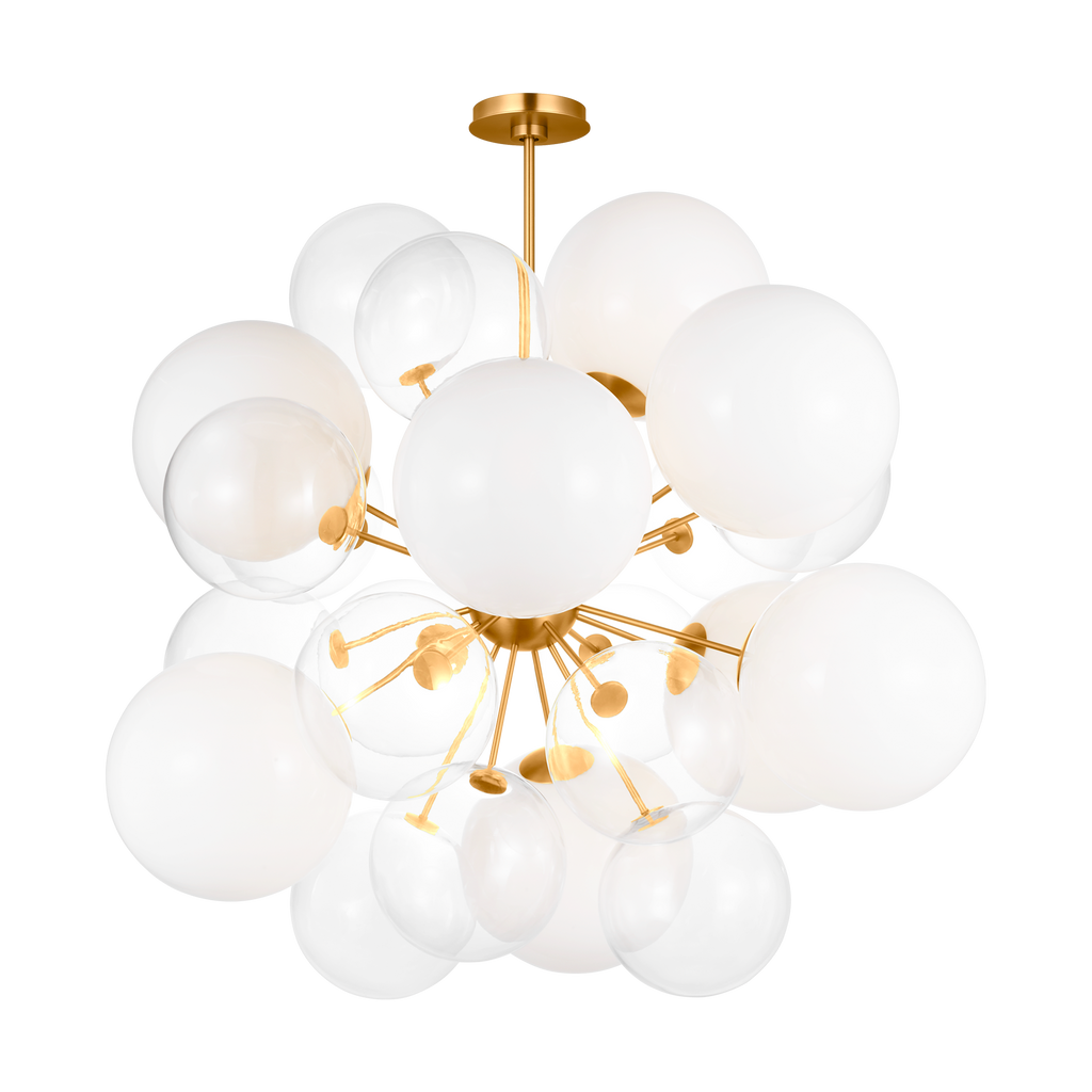 Aria Large Chandelier Burnished Brass