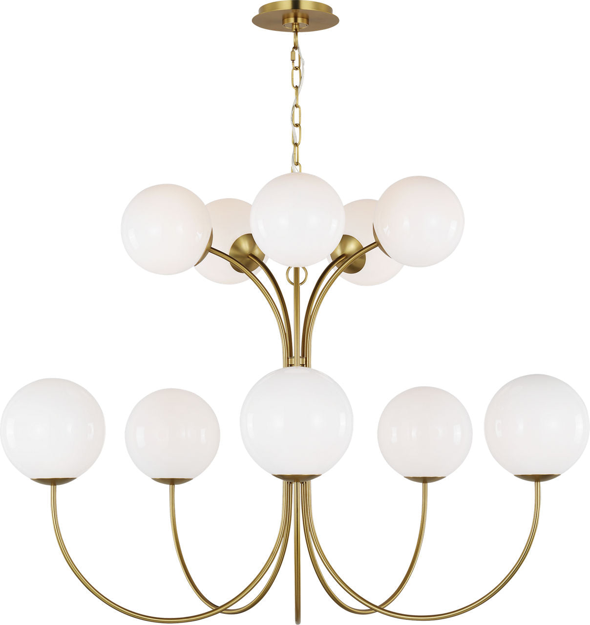 Noemie Large Chandelier Burnished Brass