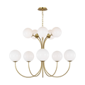 Noemie Large Chandelier Burnished Brass