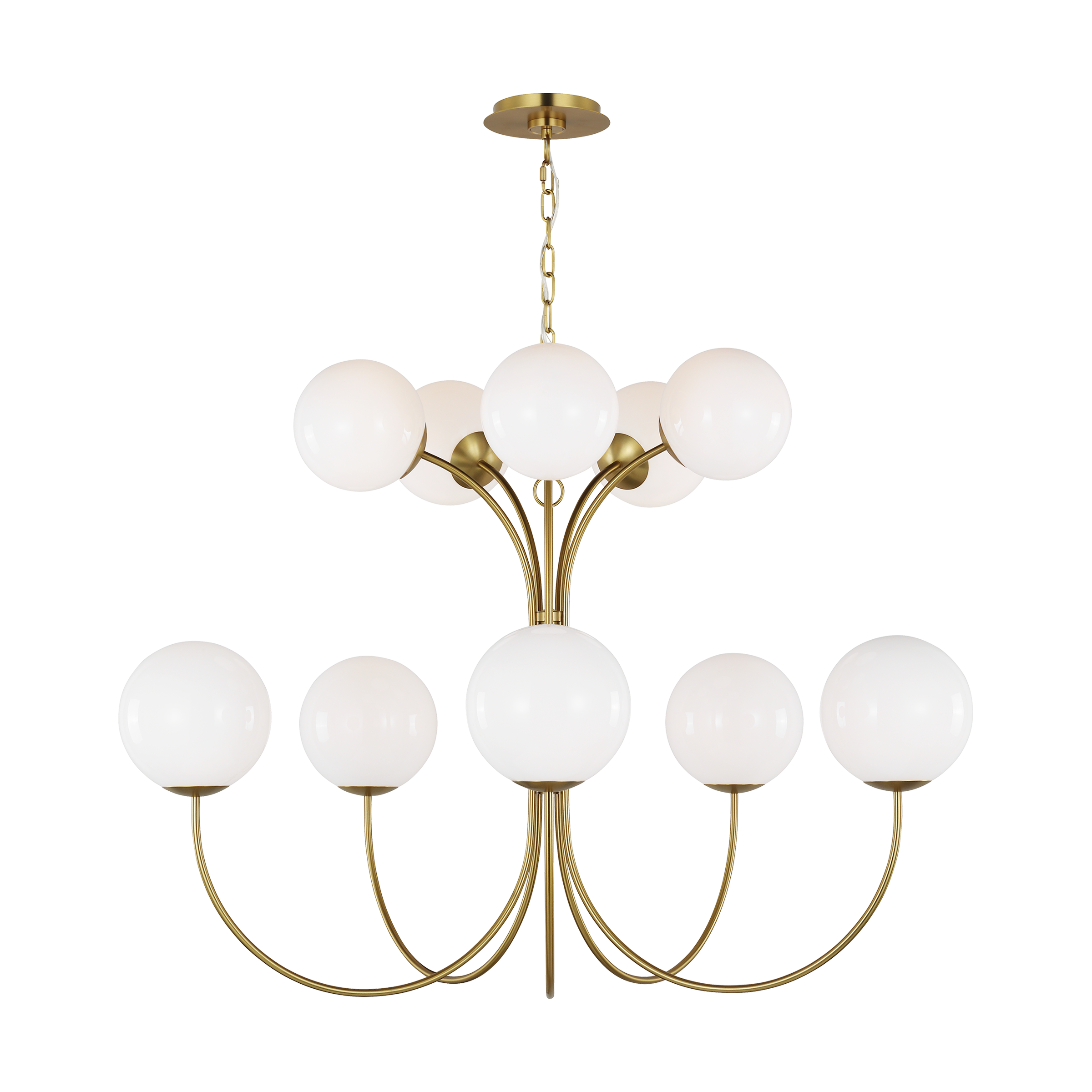 Noemie Large Chandelier Burnished Brass