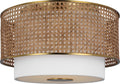 Sawyer Flush Mount Blonde Rattan