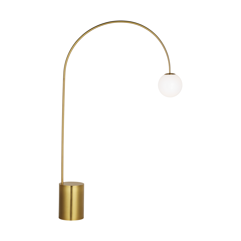 Noemie Extra Large Floor Lamp Burnished Brass Bulbs Inc