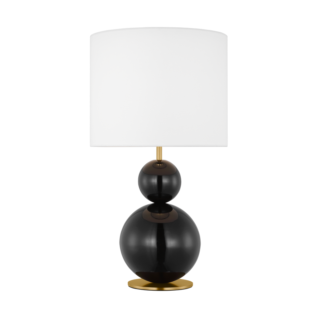 Suki Medium Table Lamp Gloss Black Bulbs Inc