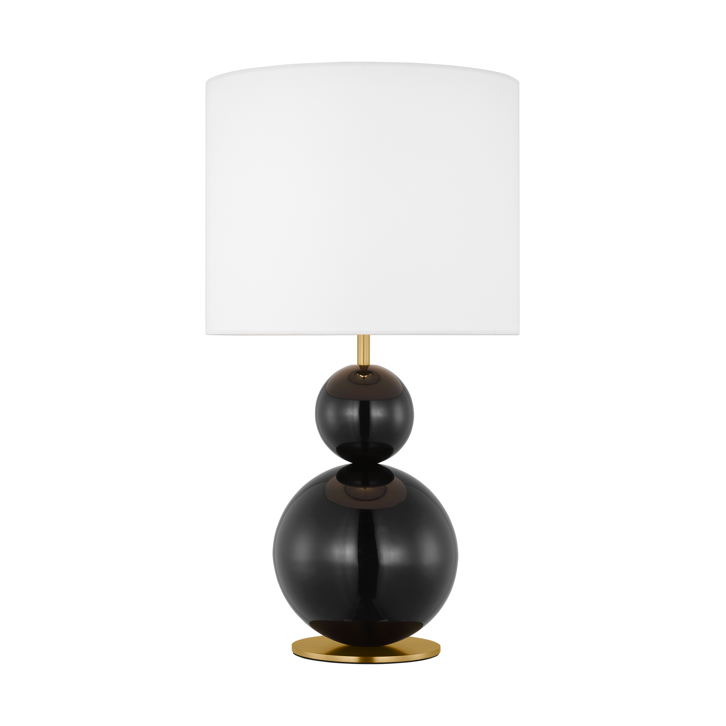 Suki Medium Table Lamp Gloss Black Bulbs Inc