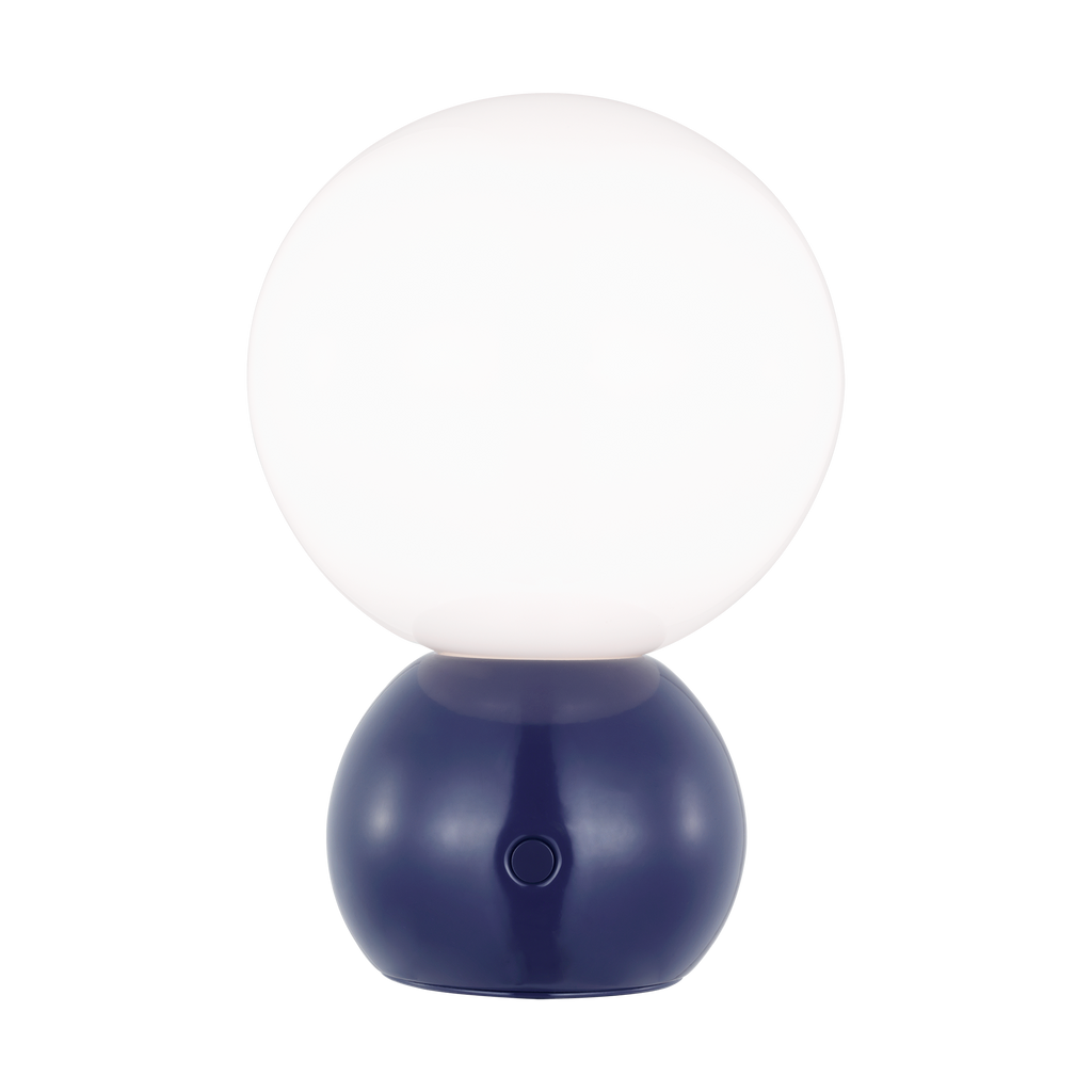 Suki Rechargeable Mini Table Lamp Navy Bulbs Inc