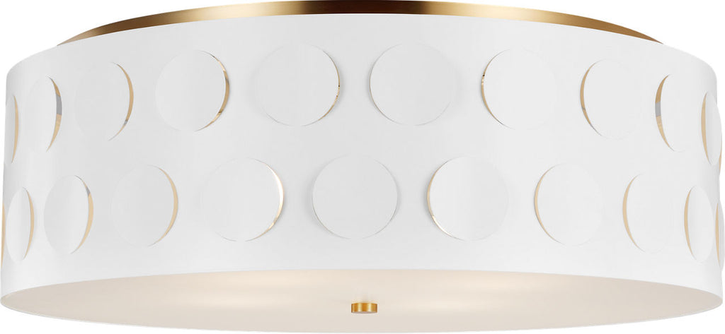 Dottie Large Flush Mount Burnished Brass