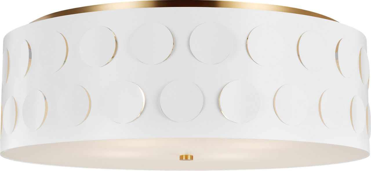 Dottie Large Flush Mount Burnished Brass