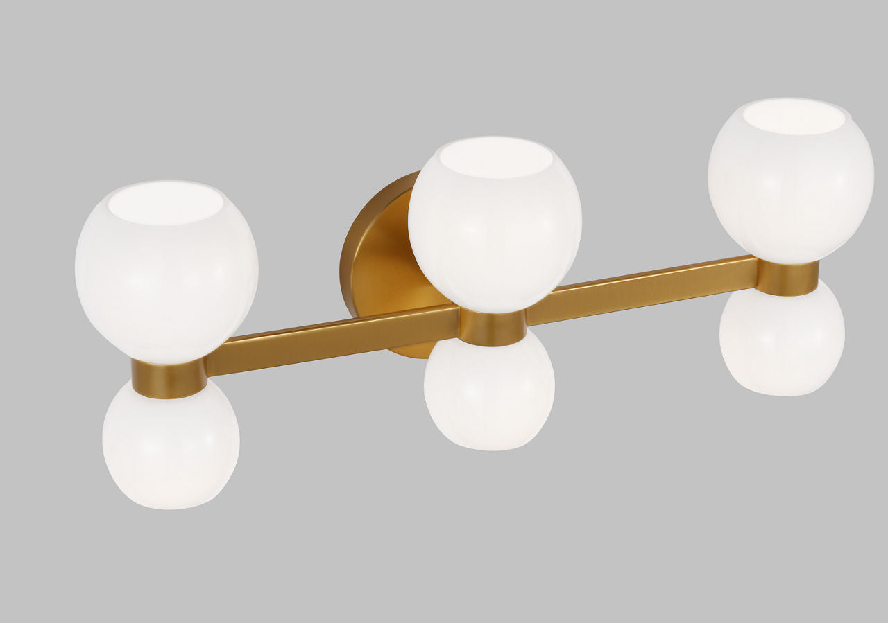Londyn Six Light Vanity Burnished Brass