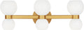 Londyn Six Light Vanity Burnished Brass
