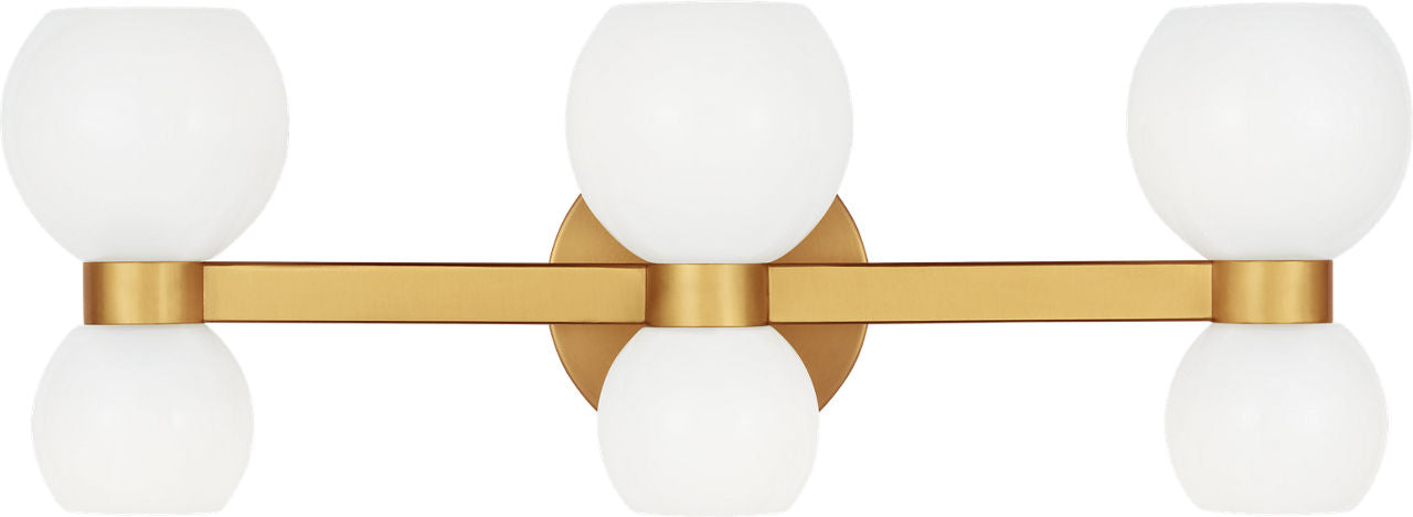 Londyn Six Light Vanity Burnished Brass