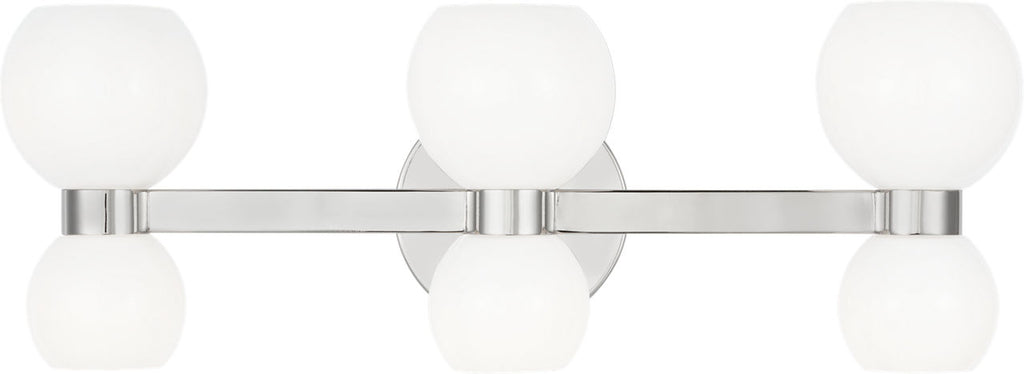 Londyn Six Light Vanity Polished Nickel