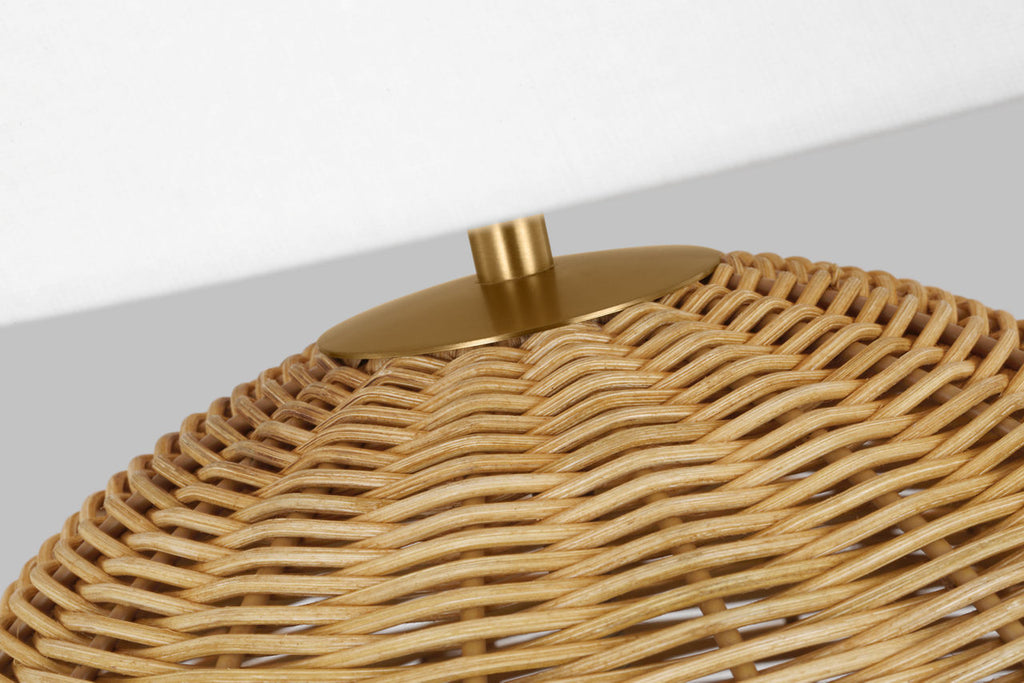 Mari Medium Table Lamp Rattan Bulbs Inc