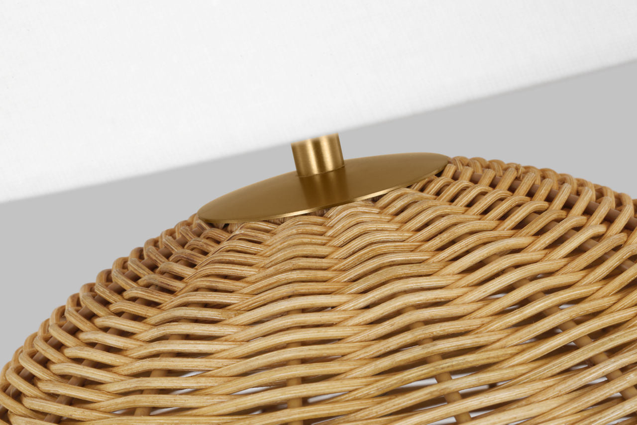 Mari Medium Table Lamp Rattan Bulbs Inc