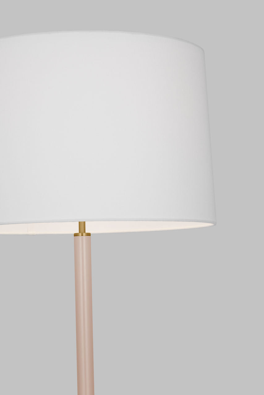 Monroe Large Floor Lamp | Burnished Brass and Blush