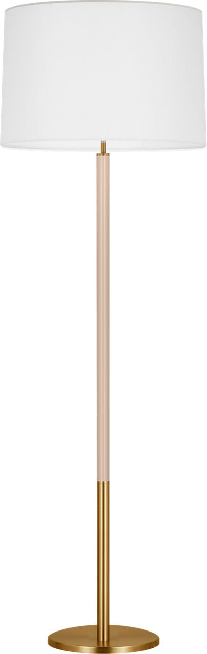Monroe Large Floor Lamp | Burnished Brass and Blush