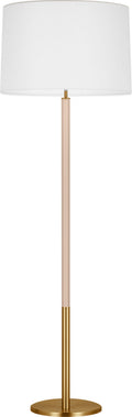 Monroe Large Floor Lamp | Burnished Brass and Blush