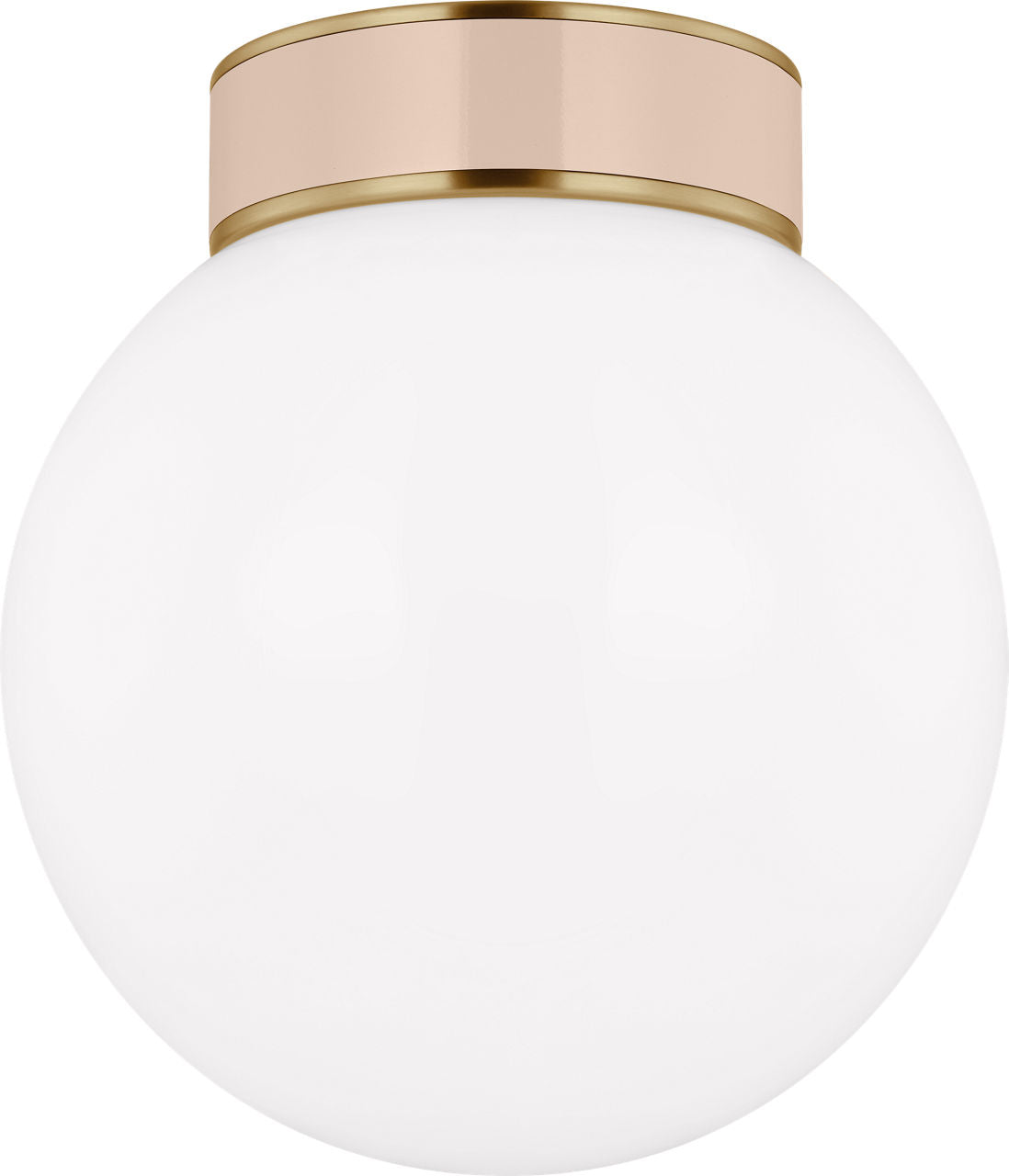 Monroe Small Flush Mount | Burnished Brass and Blush