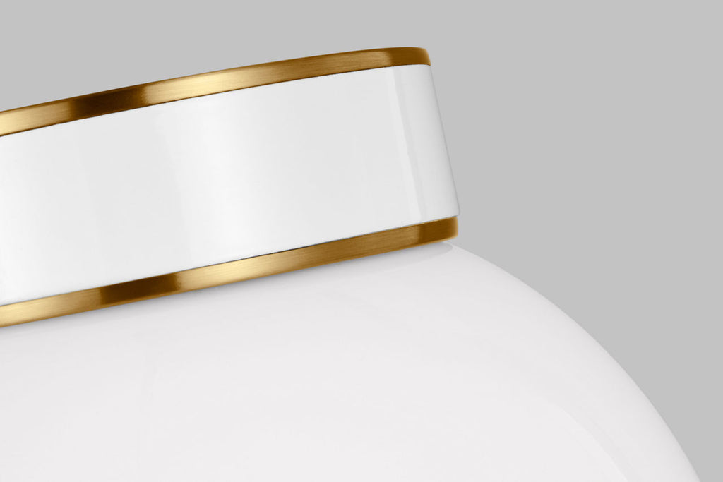 Monroe Small Flush Mount | Burnished Brass