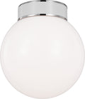 Monroe Small Flush Mount | Polished Nickel and Glossy White