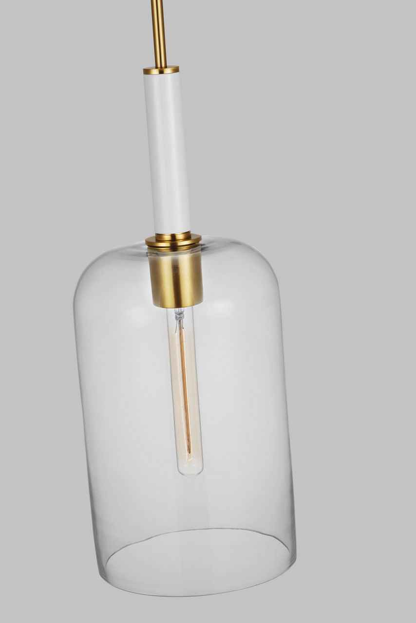 Monroe Cylinder Pendant | Burnished Brass